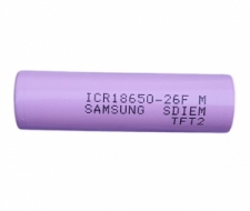 - (Li-ion)  18650 Samsung ICR 26F﻿ 2600MAH 3.7V 5.2A﻿