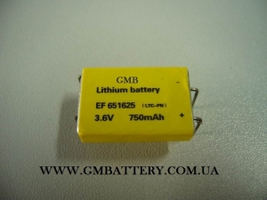 ˳  GMB EF 651625 3.6V 750MAH